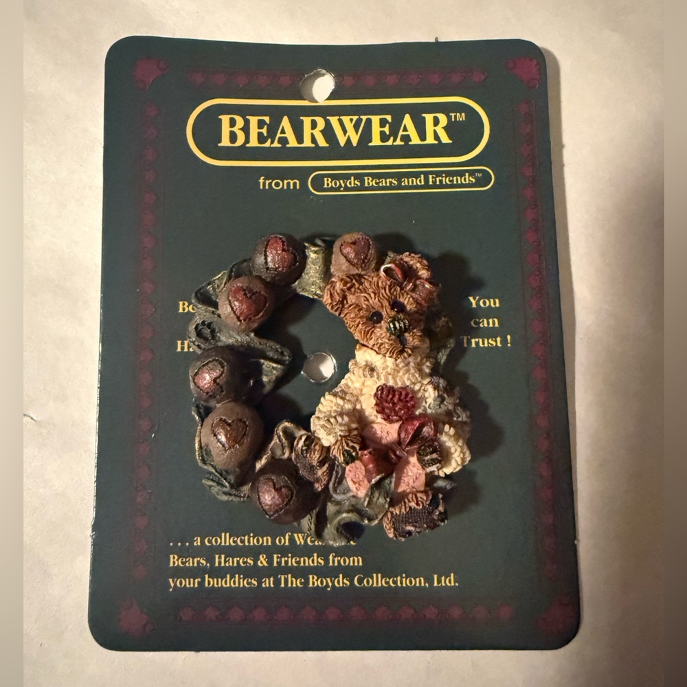 Vintage Boyd's Bear "Bearwear Collection" Valentine's Brooch 1995